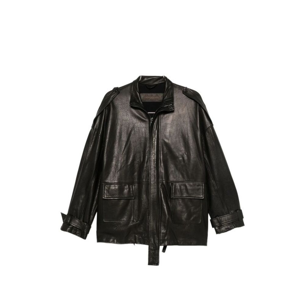 Giorgio Brato Black Jackets - Leather Jackets Women